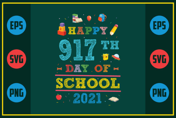 Celebrating 917th Day of School with Embroidery